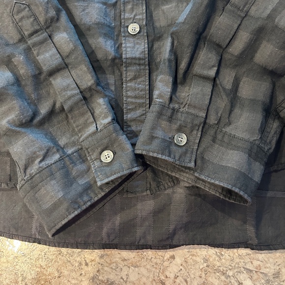 Men’s Burberry Brit Button Down Black Dark Grey Shirt Xxl - Picture 5 of 12